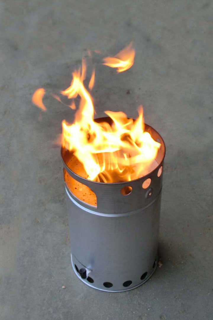 Biomass Energy Saving Stove On Fire